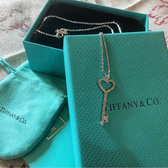 Tiffany & Co. Jewelry - Tiffany & Co. 925 Silver Heart Key Necklace + Original Packaging